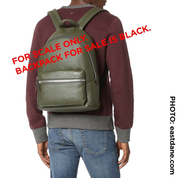 URI MINKOFF NWT Black Leather Paul Backpack NEW - Picture 8 of 8